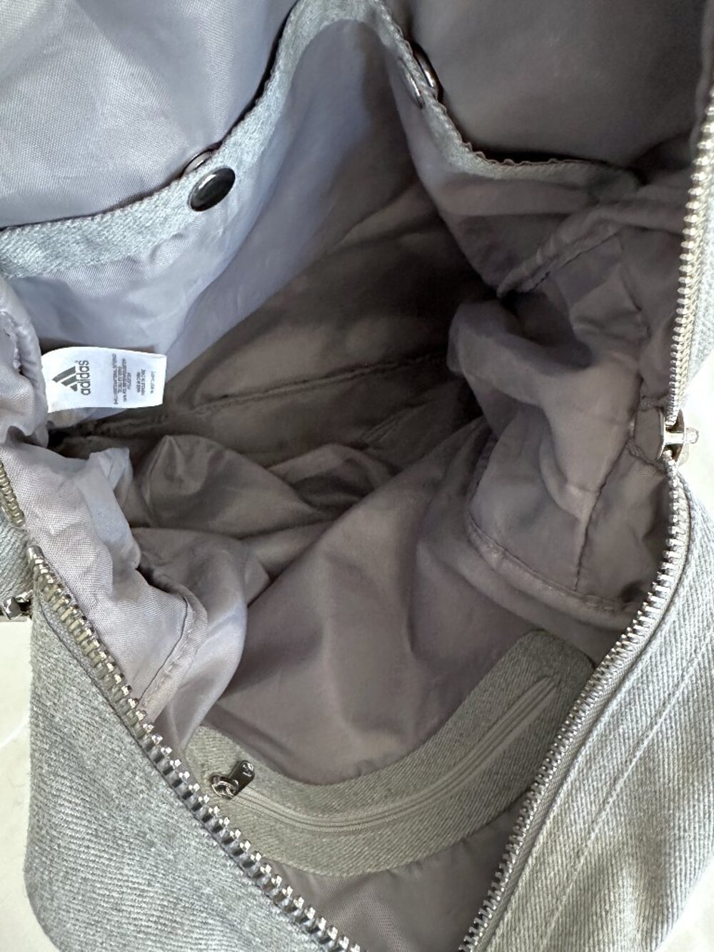 Adidas by Stella McCartney Canvas Expandable Convertible Tote Bag, Gray - Picture 11 of 16